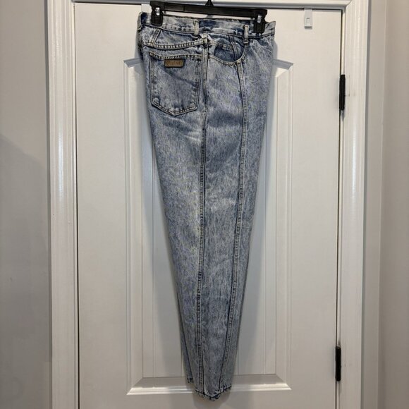 Vintage PS Gitano 80's Style High Waist Baggy Jeans Acid Wash Women's 10 Short - Picture 11 of 13